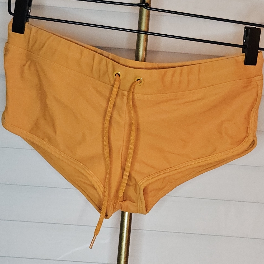 Sporti Vibrant Orange Yellow Drawstring Active Bikini Bottoms